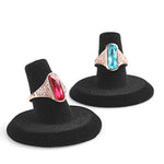 Black Velvet Ring Finger Jewelry Holder Showcase Display Stands - www.wowseastore.com