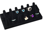 Black Velvet Ring Finger Jewelry Holder Showcase Display Stands - www.wowseastore.com