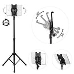 Stand Tablet Tripod Mount Holder with Tripod Base for 7-10 Inch iPad/iPad Mini/Samsung Tab - www.wowseastore.com