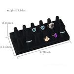 Black Velvet Ring Finger Jewelry Holder Showcase Display Stands - www.wowseastore.com